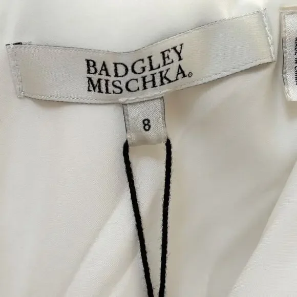 Badgley Mischka Strapless Lace Midi Dress 8 NWT - Picture 6 of 10